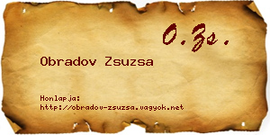 Obradov Zsuzsa névjegykártya